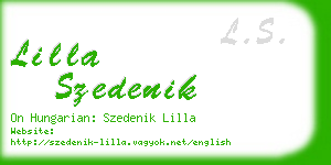 lilla szedenik business card